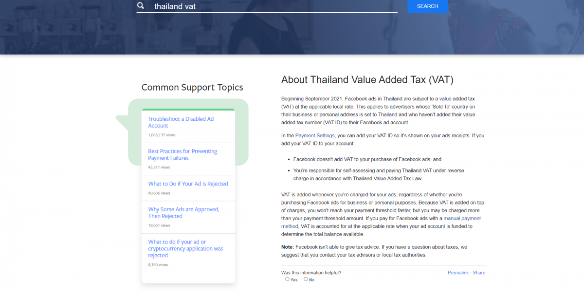 Thailand Value Added Tax
