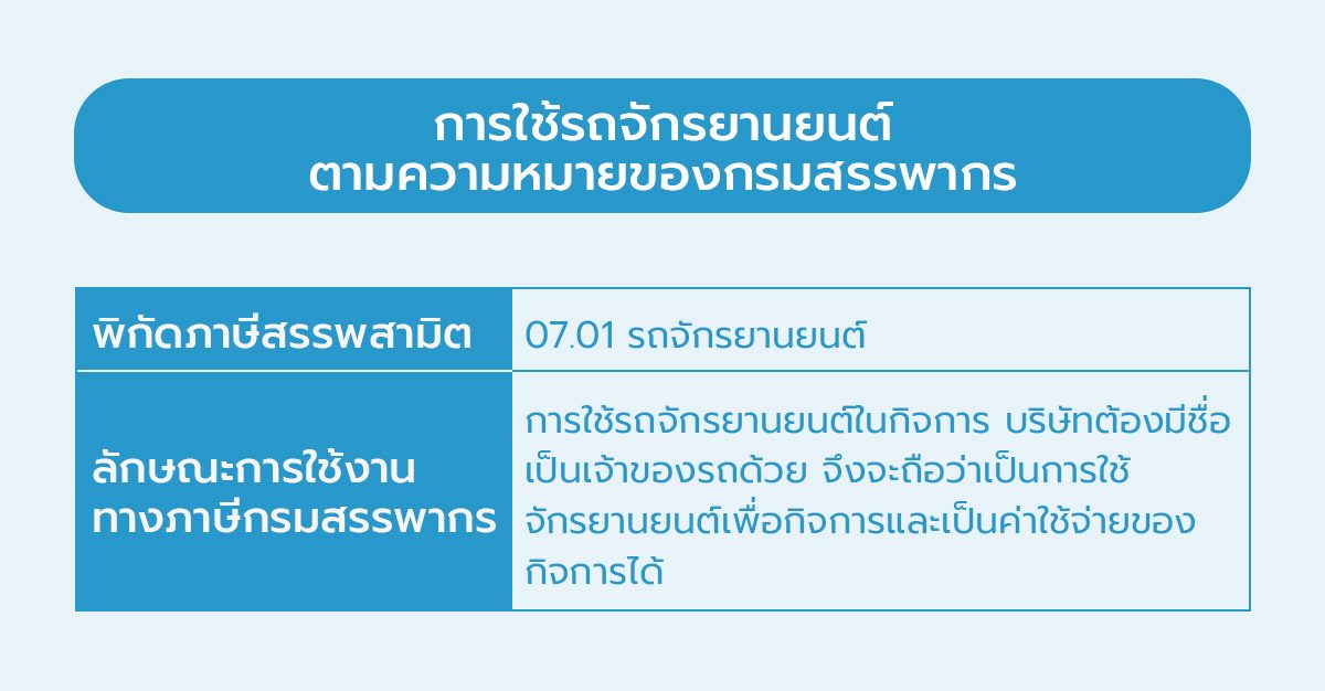 รถจักรยานยนต์ตามลักษณะการใช้งานทางภาษีกรมสรรพากร
