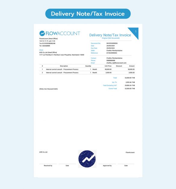 Delivery Note/Tax Invoice