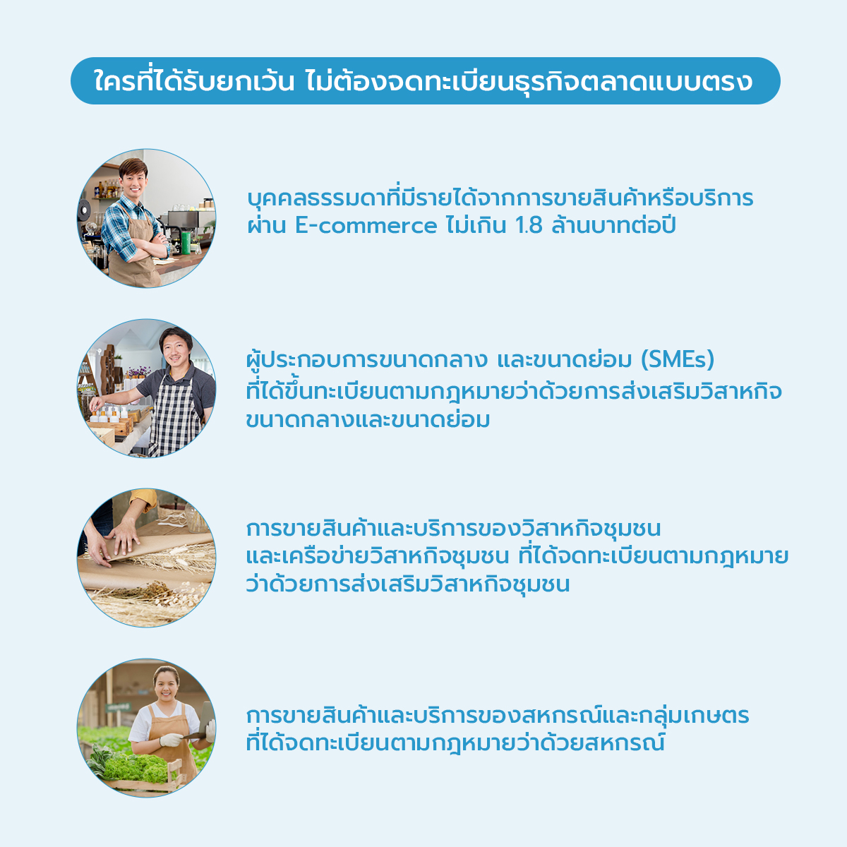 ใครที่ไม่ต้องจดทะเบียนธุรกิจการตลาดแบบตรง